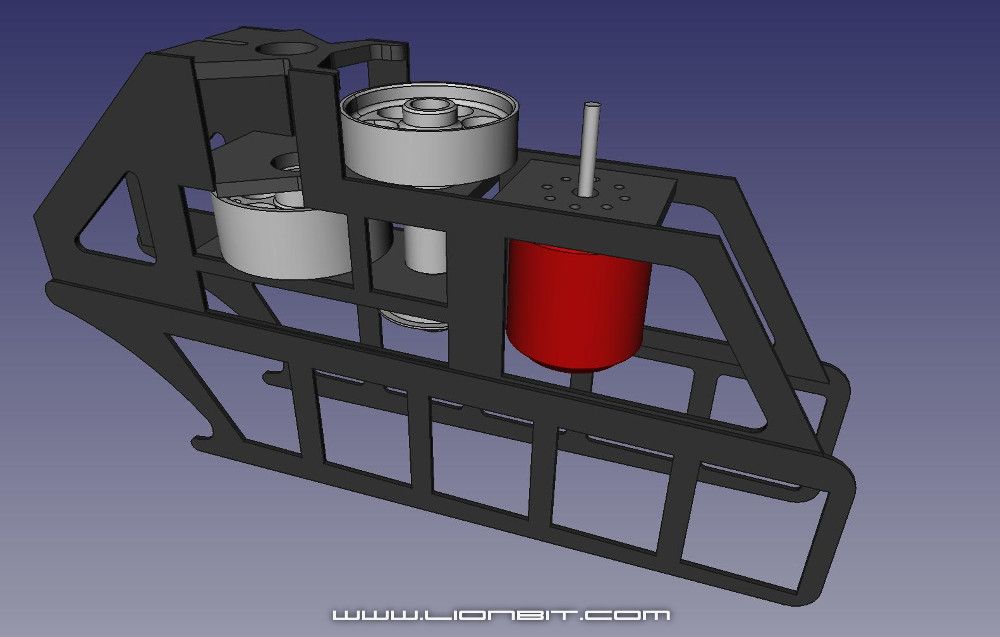 LionBit700 Mechanik und Chassis von rechts